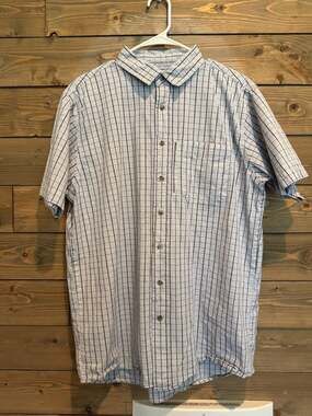 Wrangler Rugged Wear Men's Short Sleeve Plaid Button Down Shirt XL